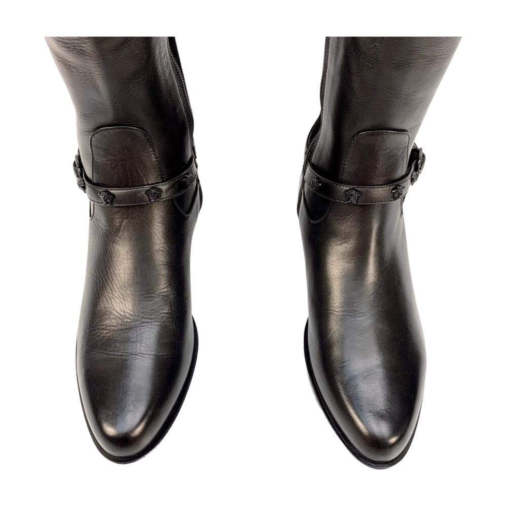 Versace Black Over the Knee Riding Boots NIB - Picture 8 of 15